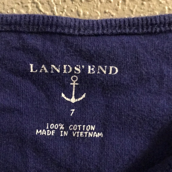 Lands End Polkadot Long Sleeve Dress w/Pockets Size 7 - Picture 4 of 7